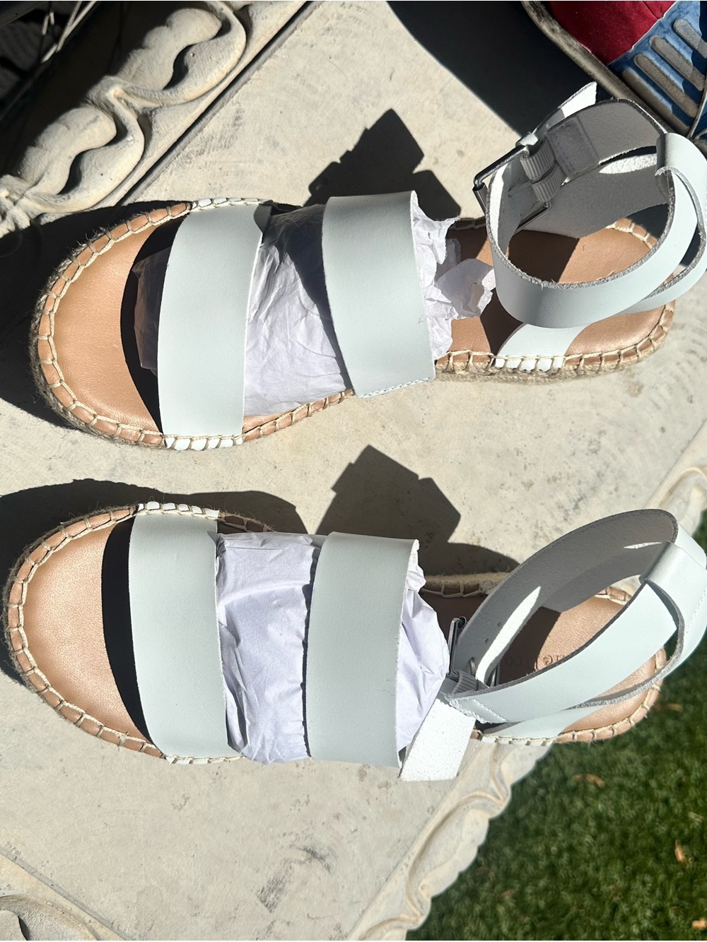 Women’s White Ankle-Strap Espadrille Sandals — Casual Summer Comfort